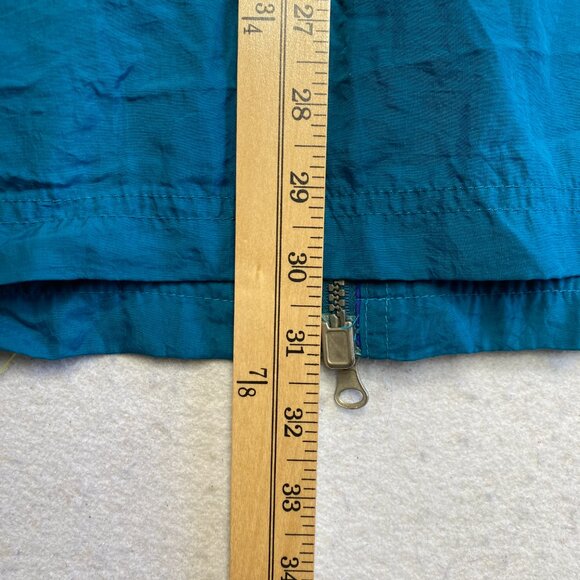 Vintage Reebok Track Jacket Mens M Green Full Zip Big Logo Windbreaker 90s - Picture 15 of 16